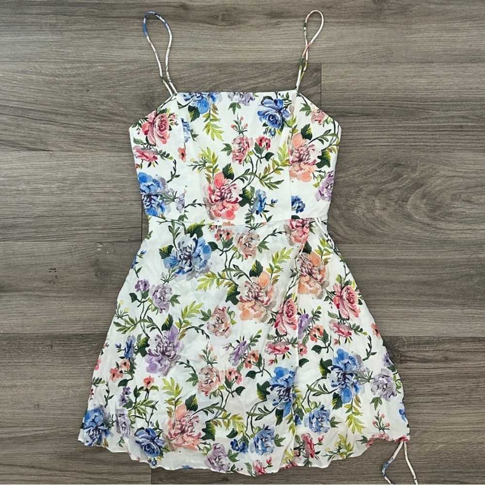 Alice + Olivia White Floral Dress